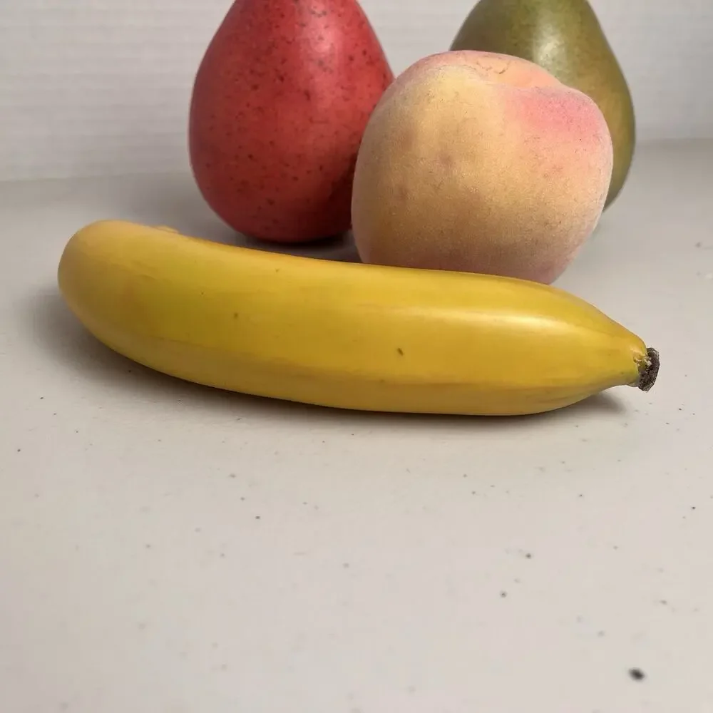 Vintage Faux Food Fruit Display Movie Prop Realistic Display BANANA PEAR PEACH